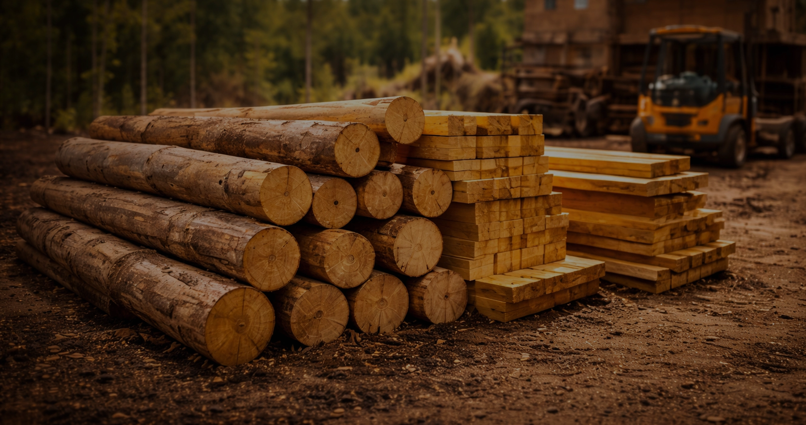 Madera almacenada y lista para despacho
